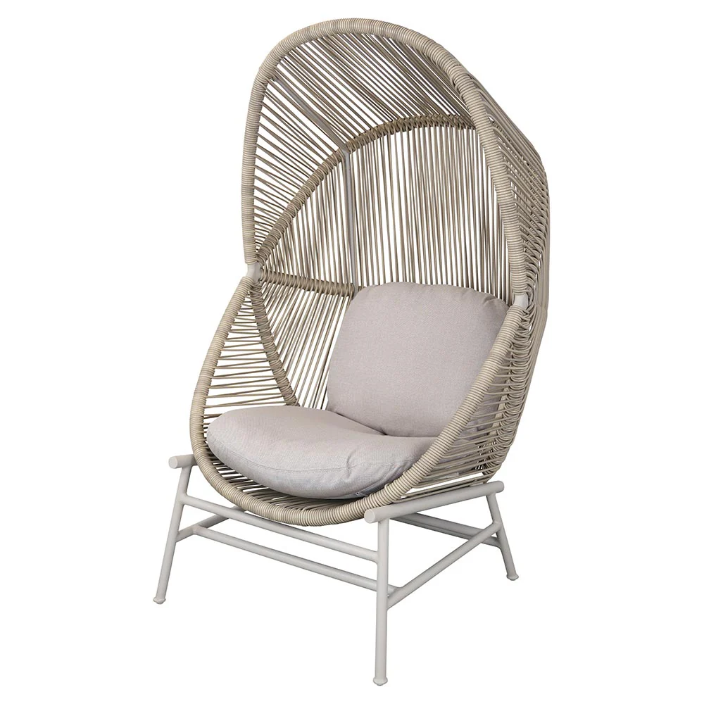 Hive Outdoor Chair - Sand Cushions, Sand Weave Chair, Sand Aluminum Base