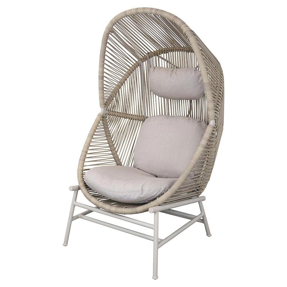 Hive Outdoor Chair - Sand Cushions, Sand Weave Chair, Sand Aluminum Base - Image 2