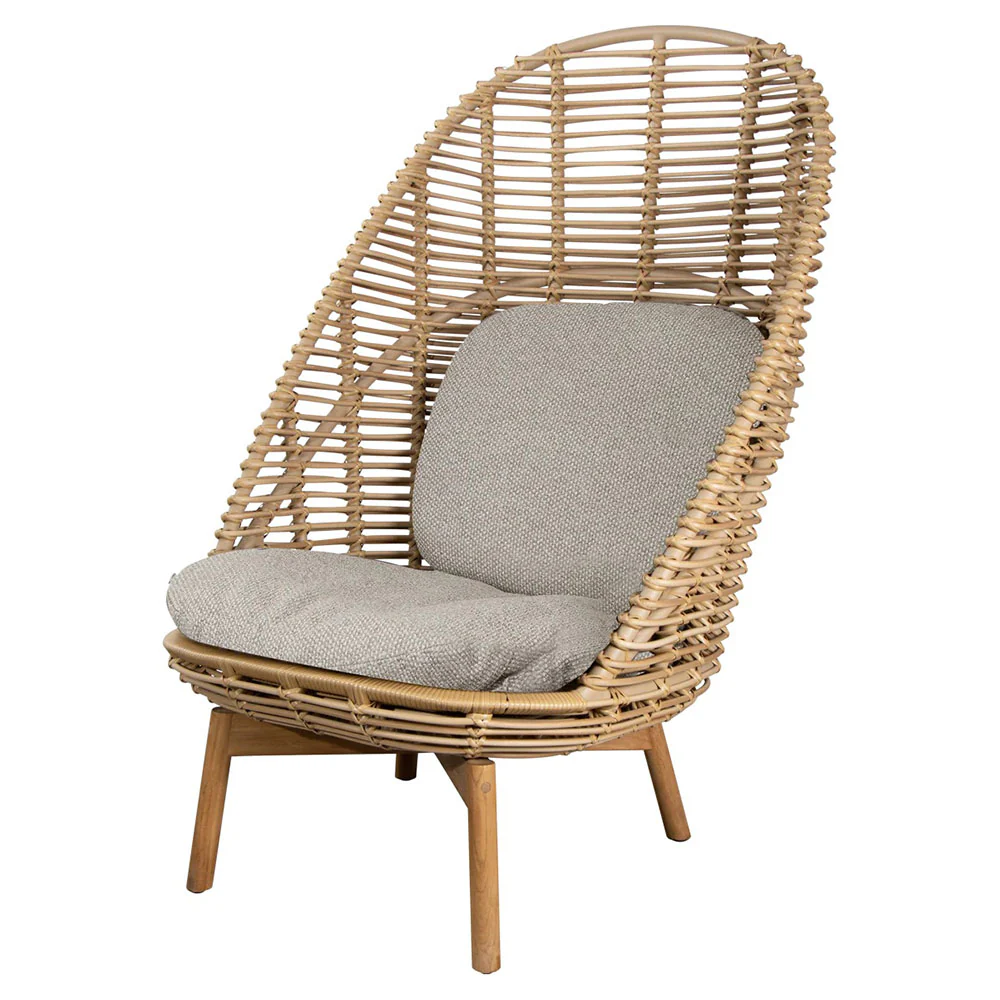 Hive Outdoor Highback Chair - Light Brown Cushions