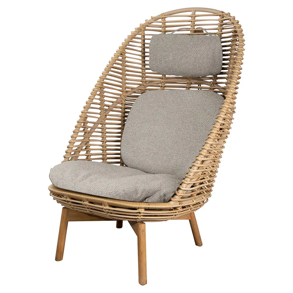 Hive Outdoor Highback Chair - Light Brown Cushions - Image 2