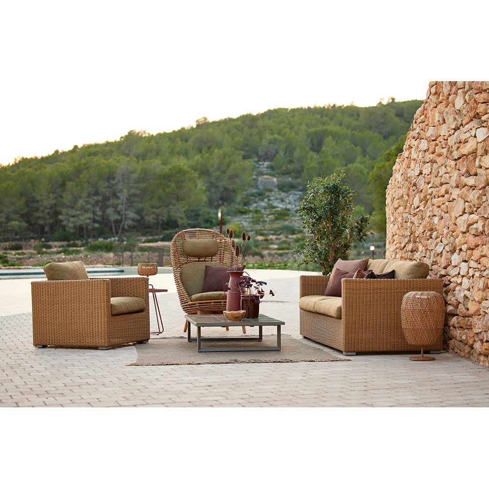 Hive Outdoor Highback Chair - Light Brown Cushions - Image 5