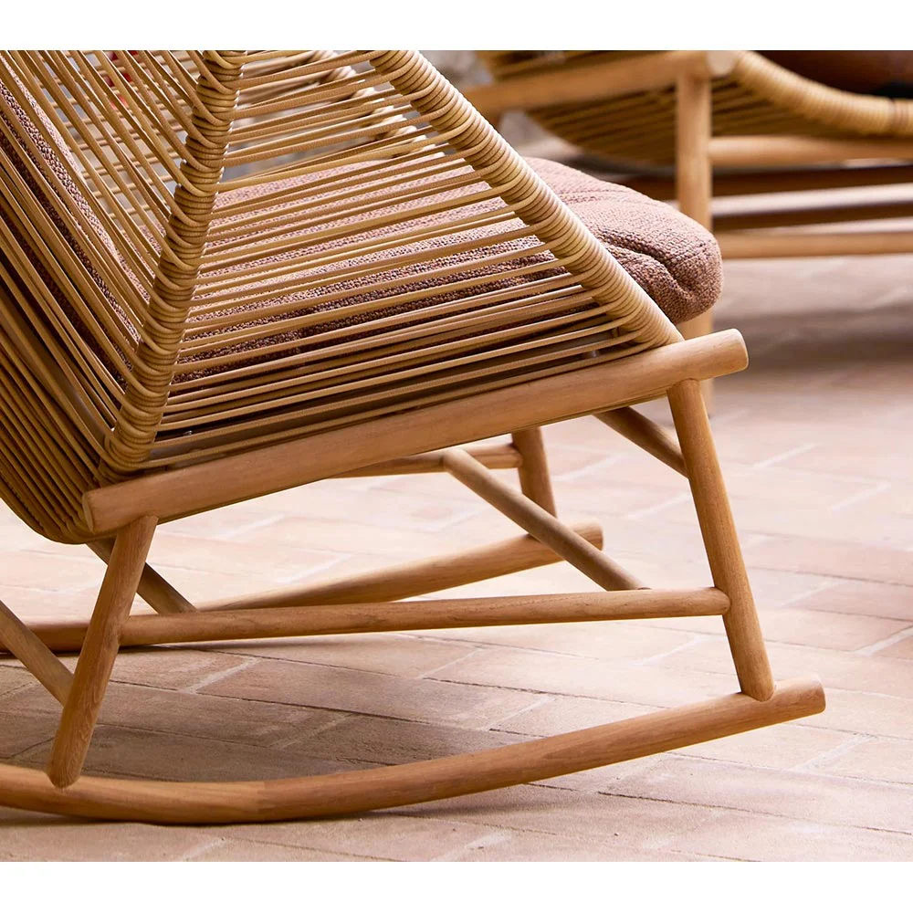 Hive Outdoor Rocking Chair - Sand Cushions, Sand Frame - Image 3