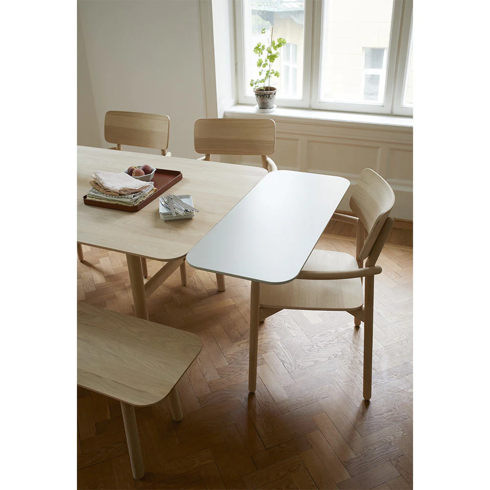 Hven Rectangular Dining Table - 75"W, Oak - Image 6