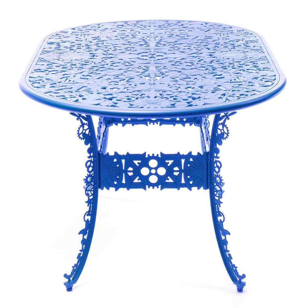 Industry Aluminum Oval Table - Blue - Image 3