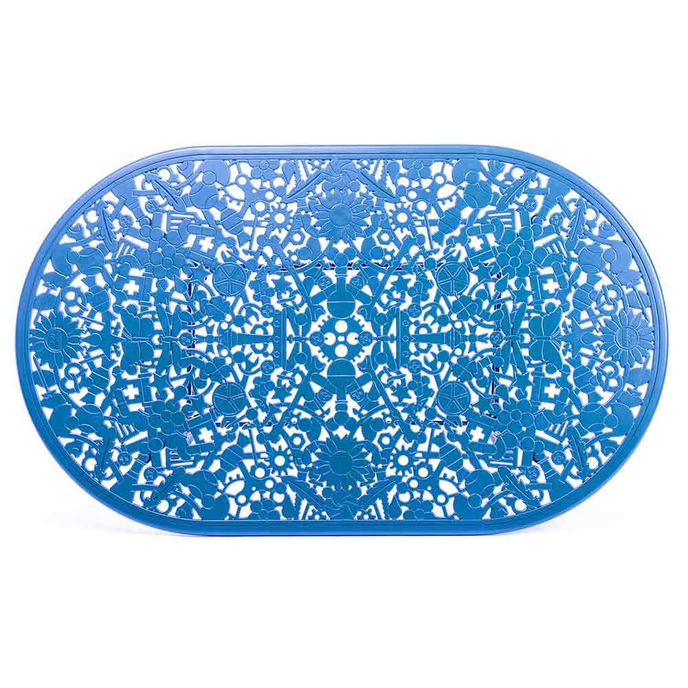 Industry Aluminum Oval Table - Blue - Image 4