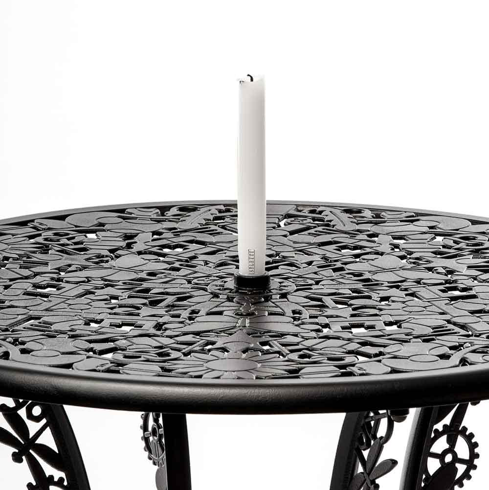 Industry Aluminum Round Table - Black - Image 3