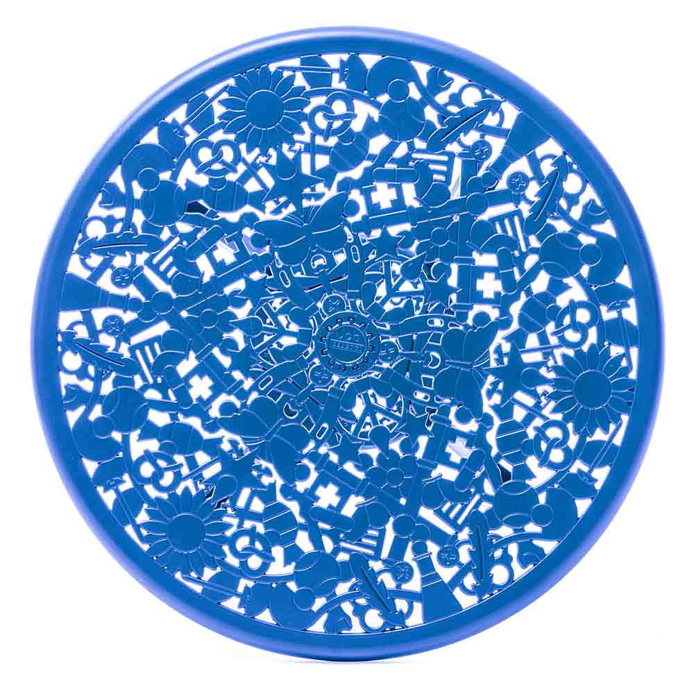 Industry Aluminum Round Table - Blue - Image 4