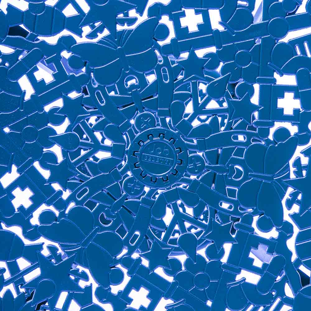 Industry Aluminum Round Table - Blue - Image 5
