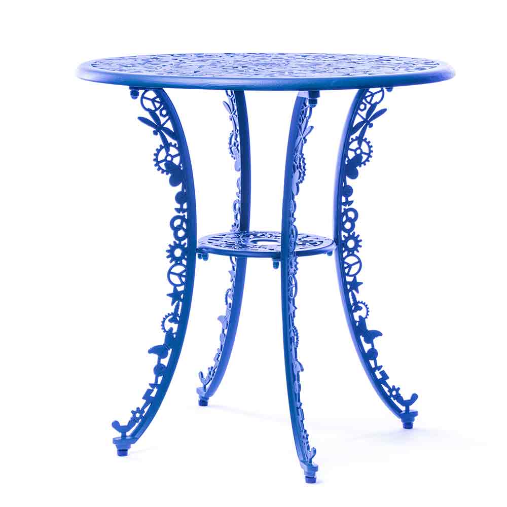 Industry Aluminum Round Table - Blue - Image 6