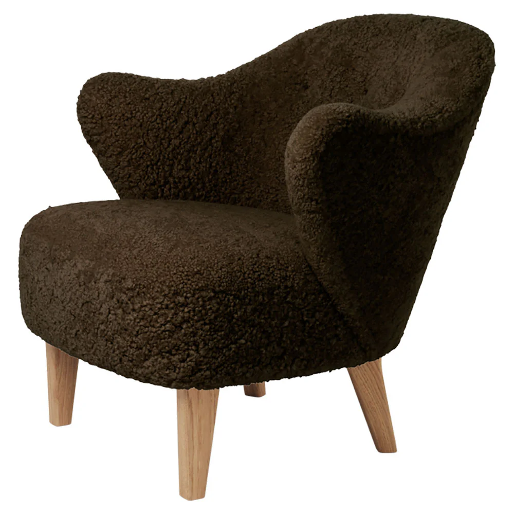 Ingeborg Lounge Chair - Espresso Sheepskin, Natural Oak