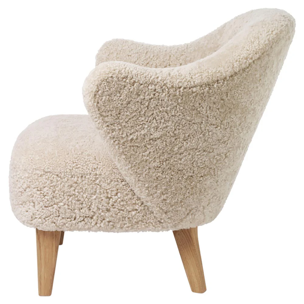 Ingeborg Lounge Chair - Moonlight Sheepskin, Natural Oak - Image 3