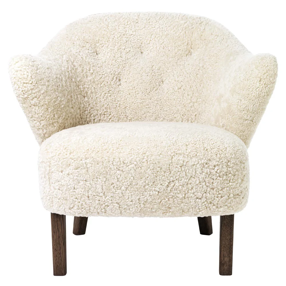Ingeborg Lounge Chair - Off White Sheepskin, Dark Stained Oak - Image 2