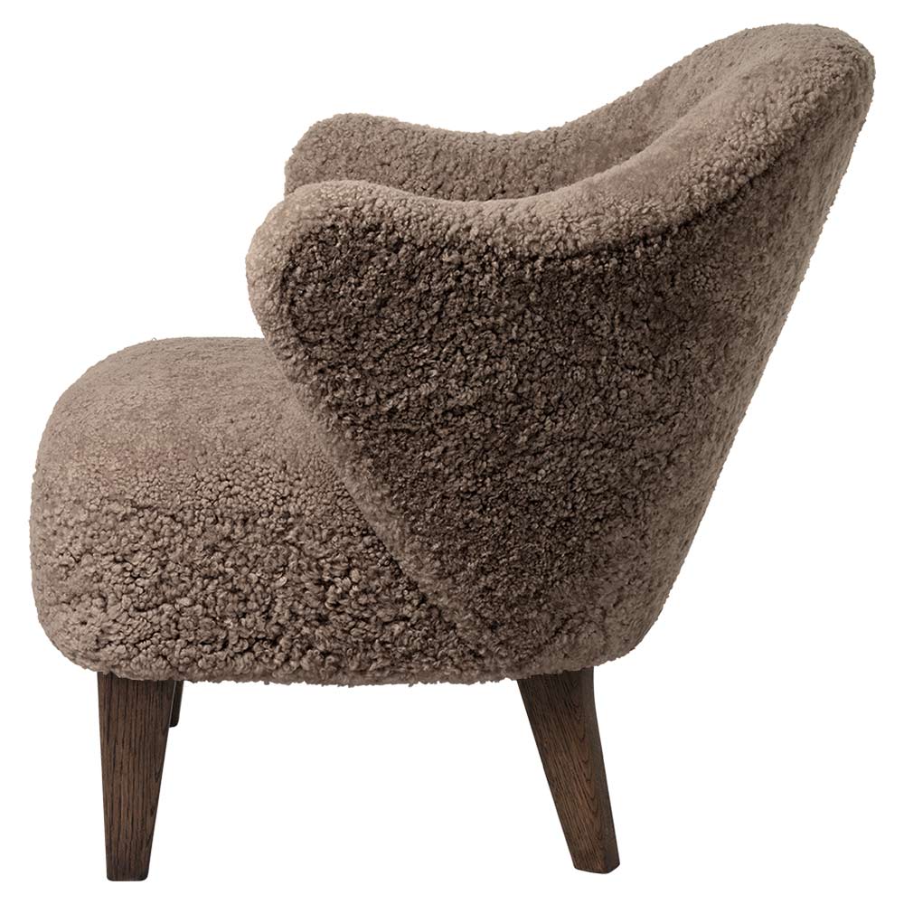 Ingeborg Lounge Chair - Sahara Sheepskin, Dark Stained Oak - Image 3