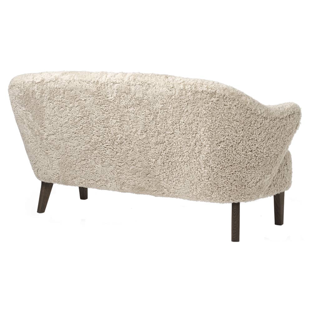 Ingeborg Sofa - Moonlight Sheepskin, Dark Stained Oak - Image 2
