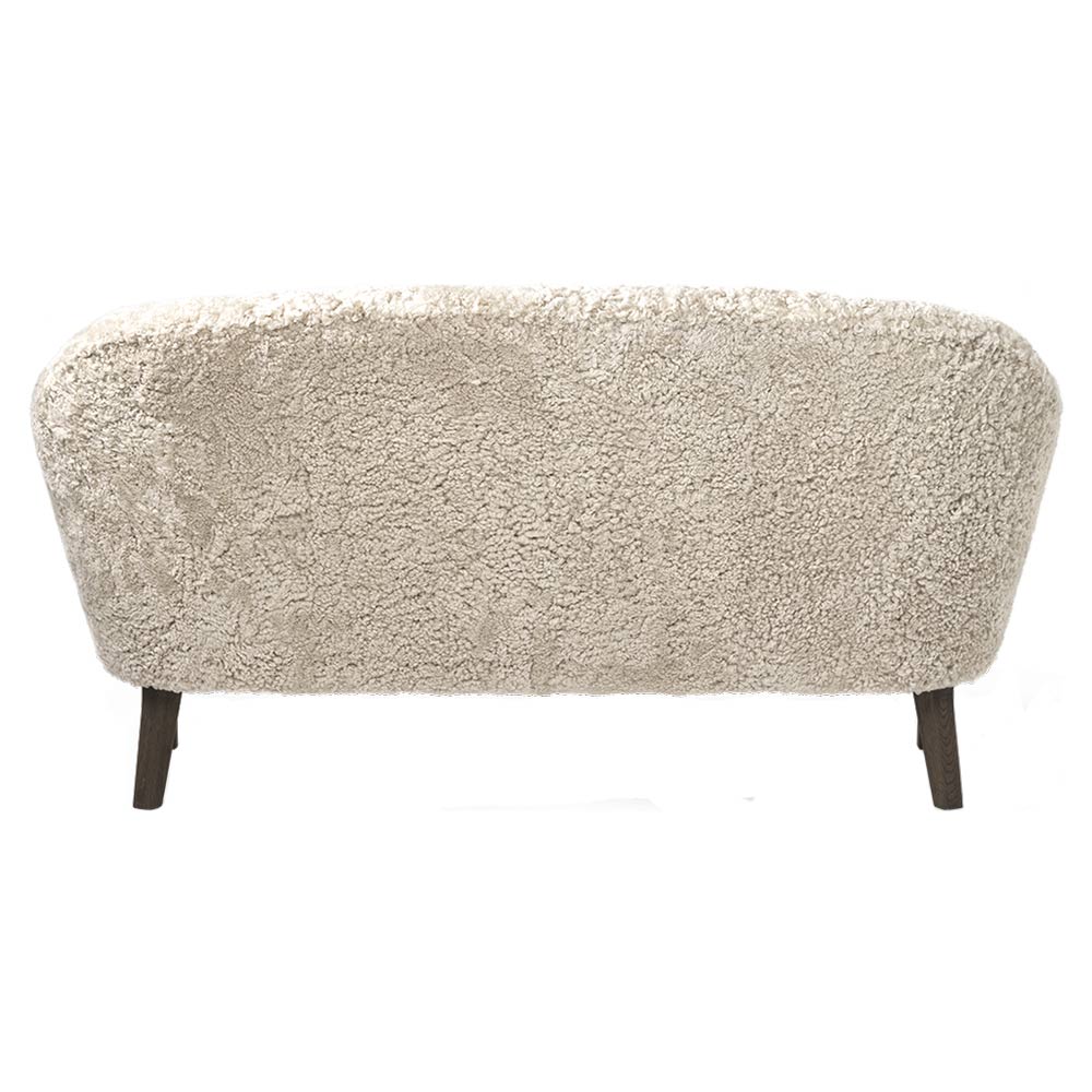 Ingeborg Sofa - Moonlight Sheepskin, Dark Stained Oak - Image 3