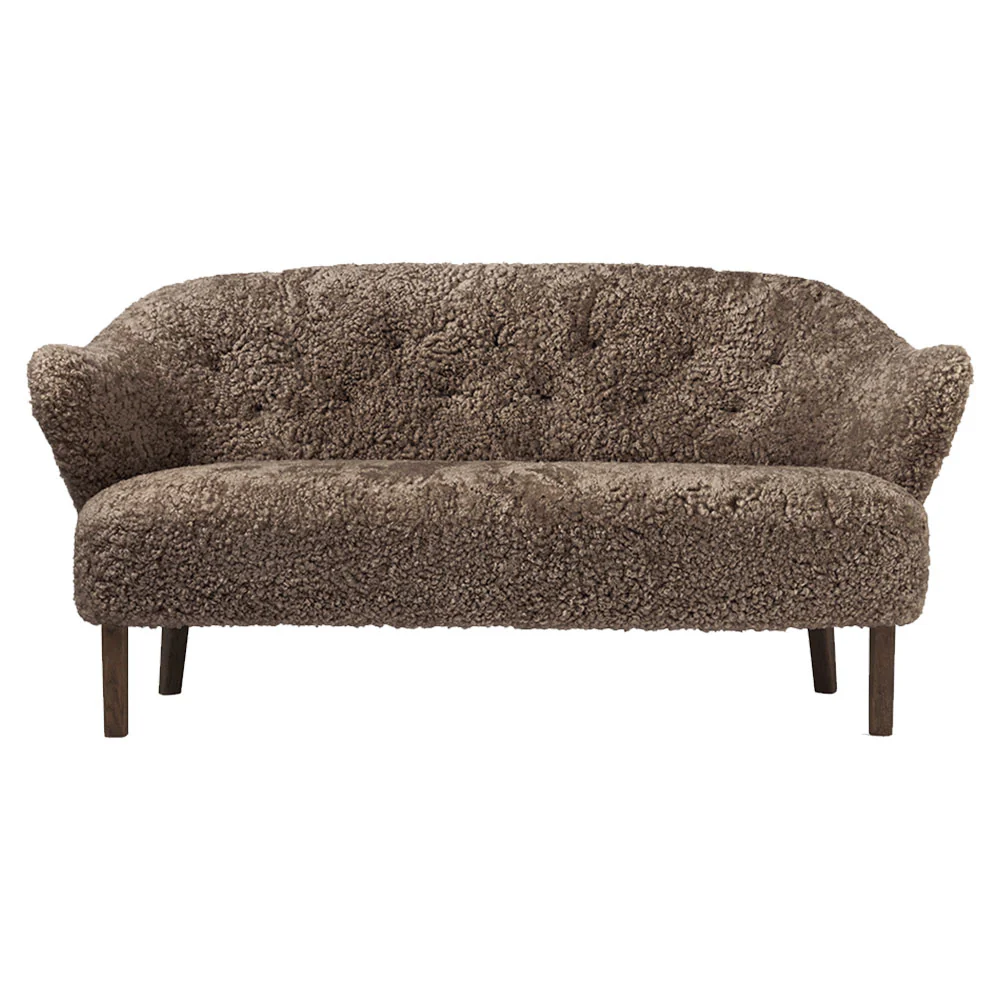 Ingeborg Sofa - Sahara Sheepskin, Dark Stained Oak