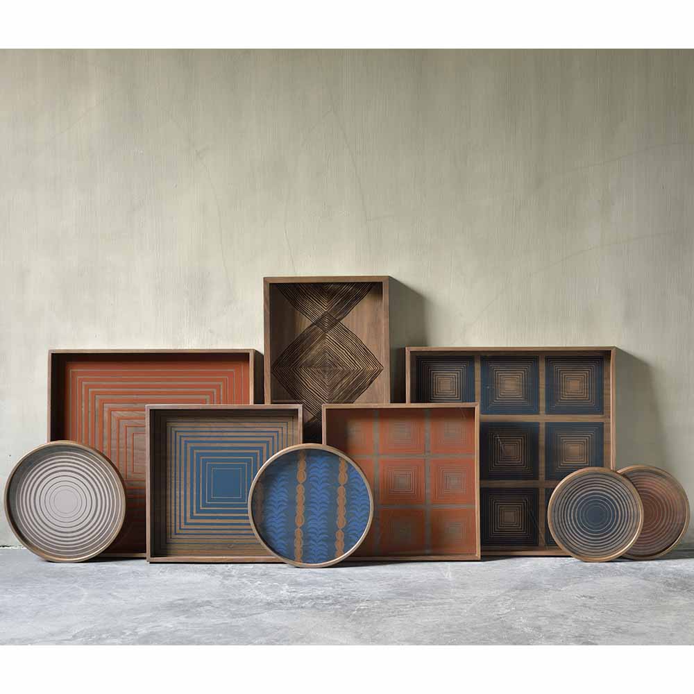 Ink Squares Glass Tray - Square, Large - Image 5