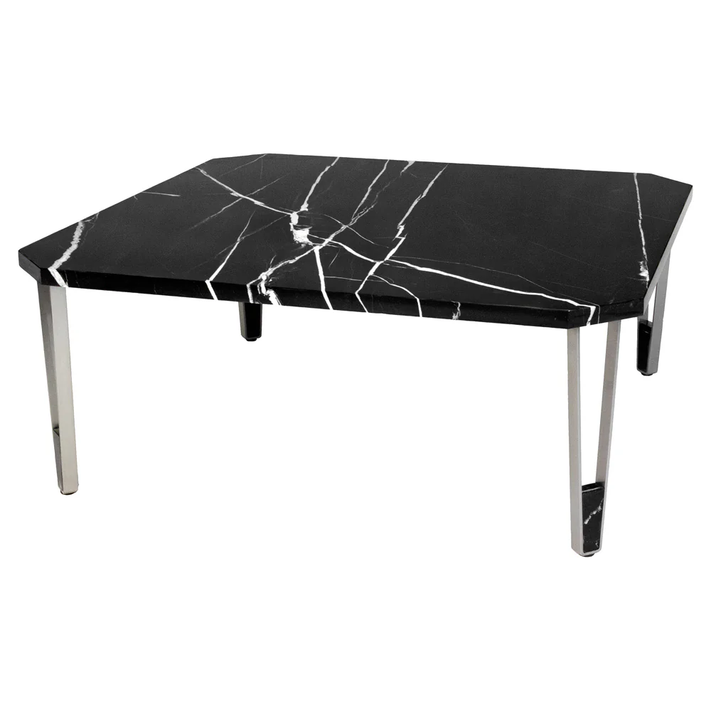 Ionic Square Coffee Table - Nero Marquina Marble