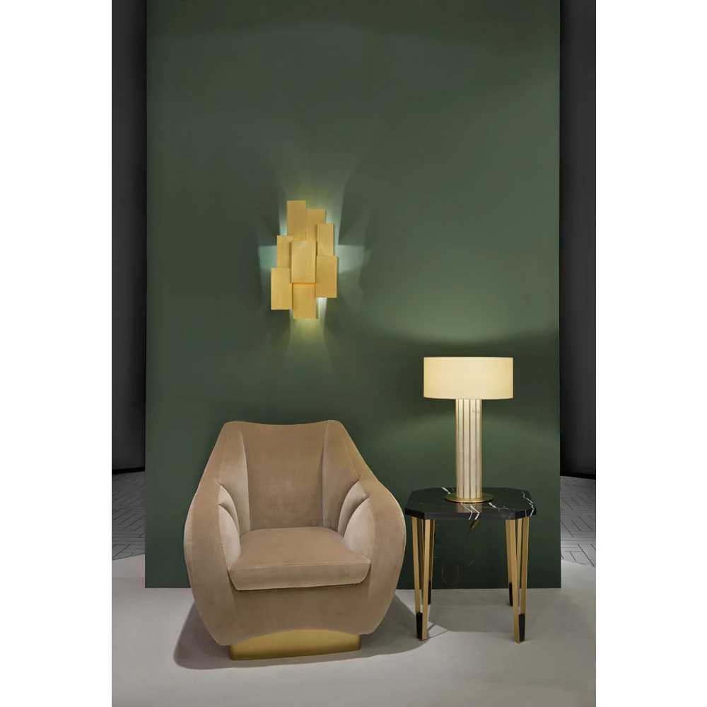 Ionic Square Side Table - Nero Marquina Marble - Image 3