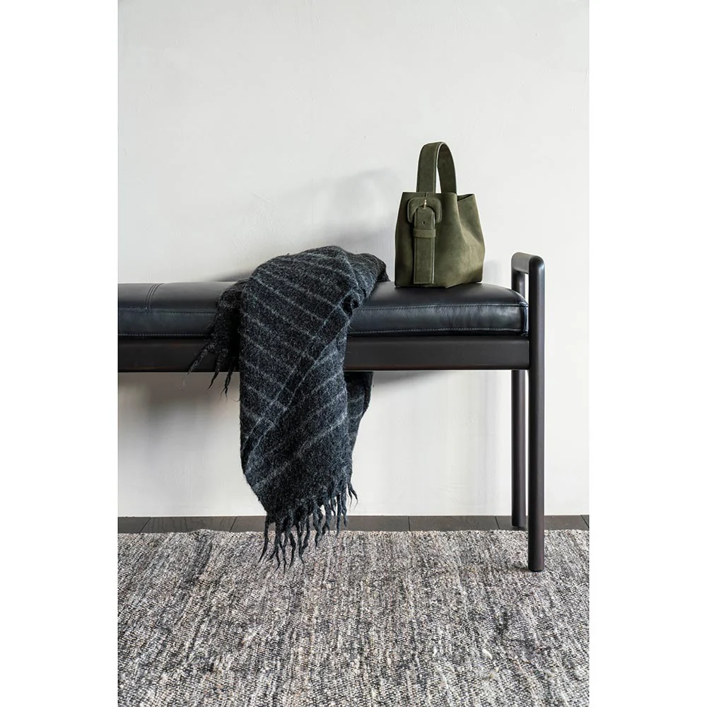Jack Bench - Black Leather, Dark Brown Mahogany - Image 7