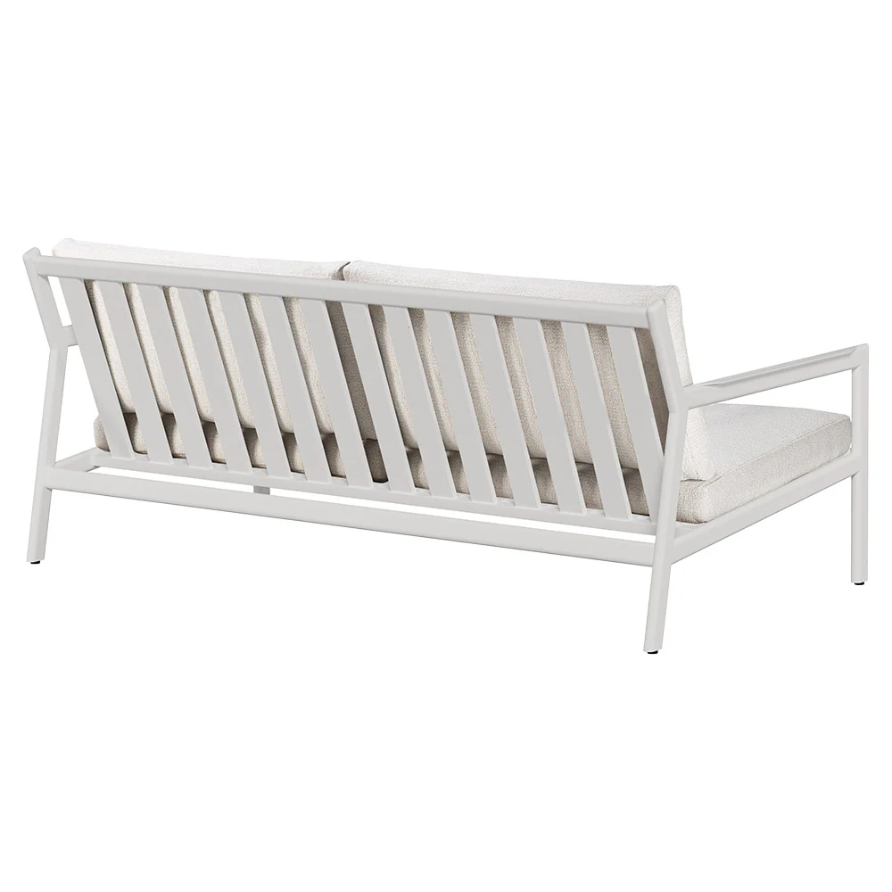 Jack Outdoor 2 Seater Sofa - Aluminum, Off White - Image 3