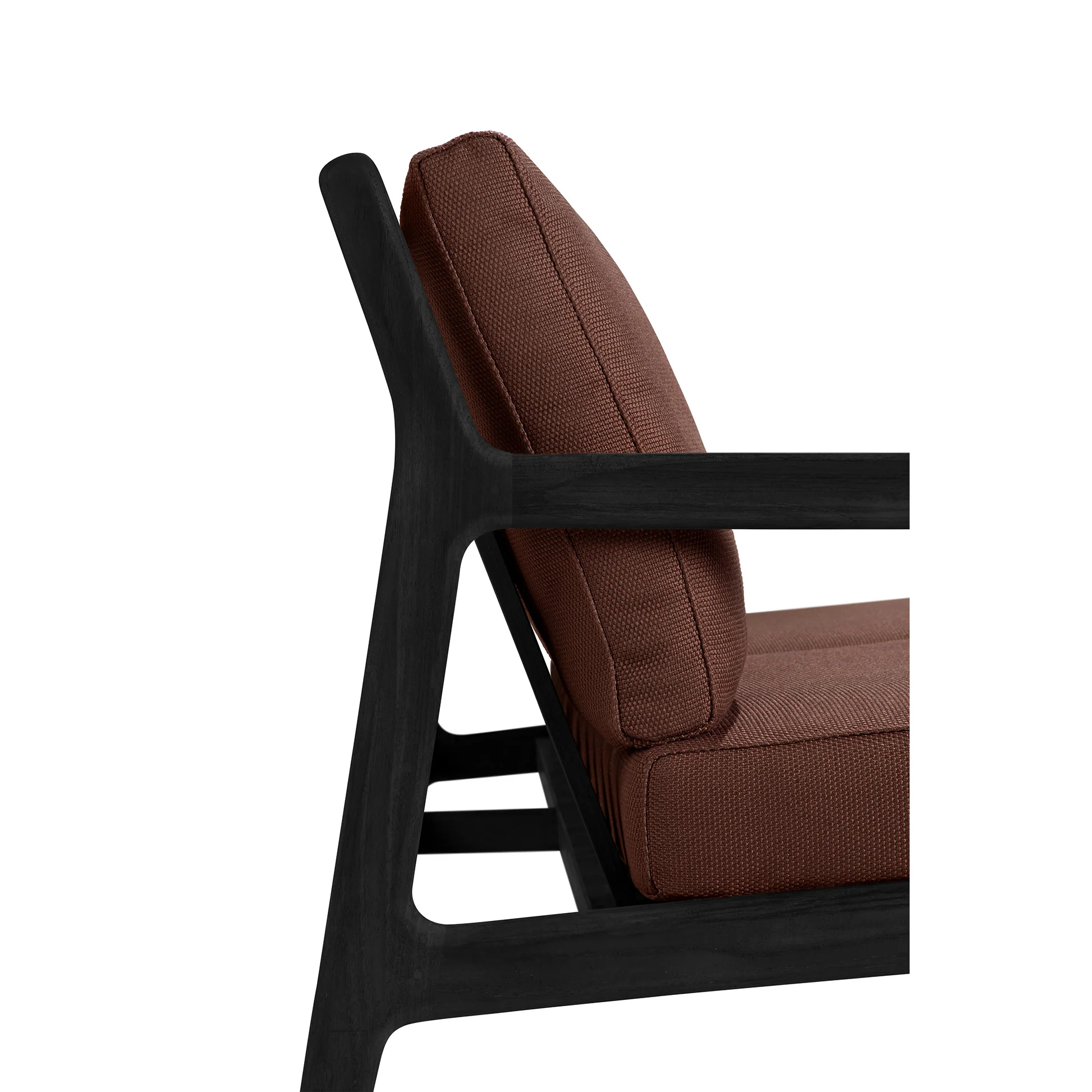 Jack Outdoor 2 Seater Sofa - Black Teak, Burgundy - Image 4