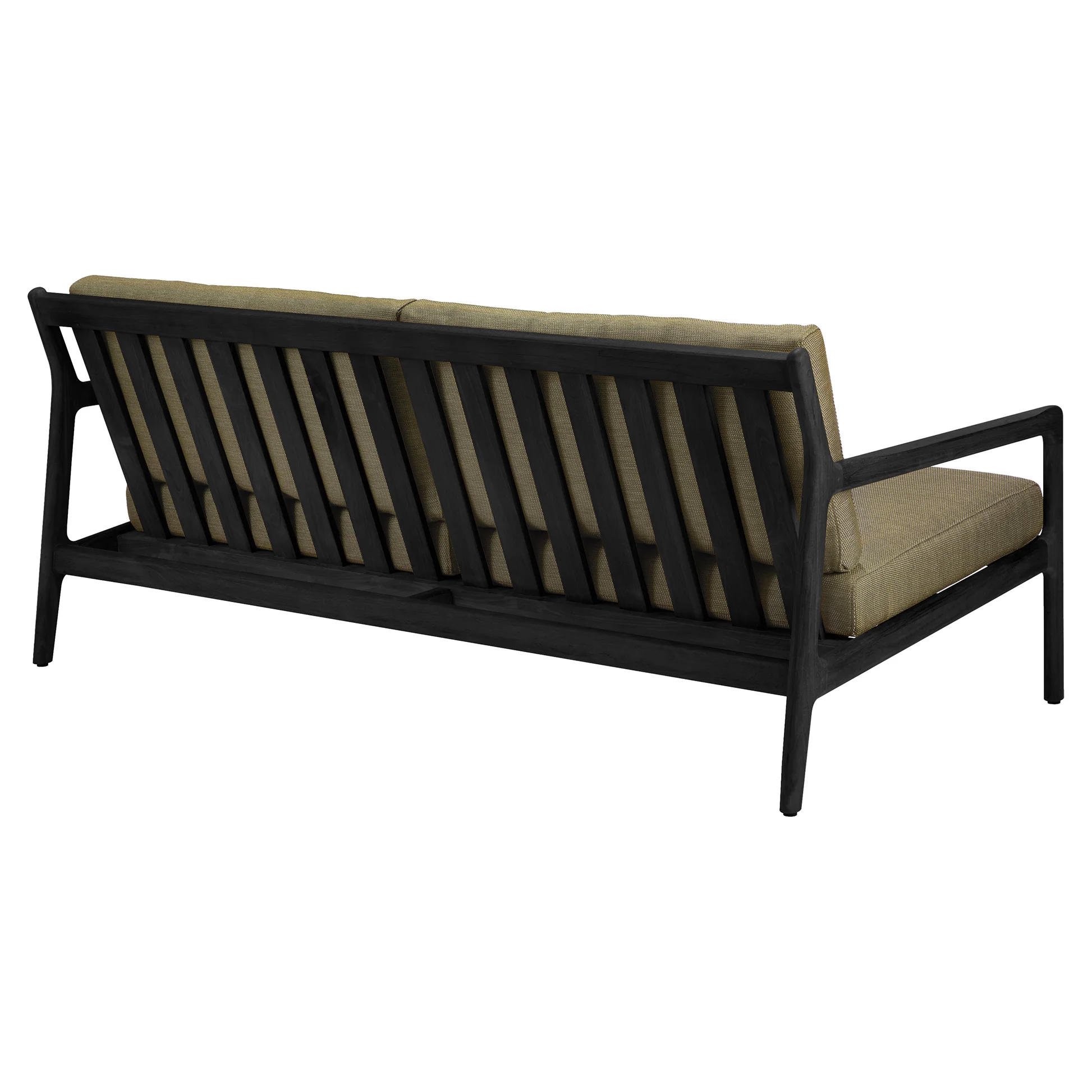 Jack Outdoor 2 Seater Sofa - Black Teak, Green - Image 3
