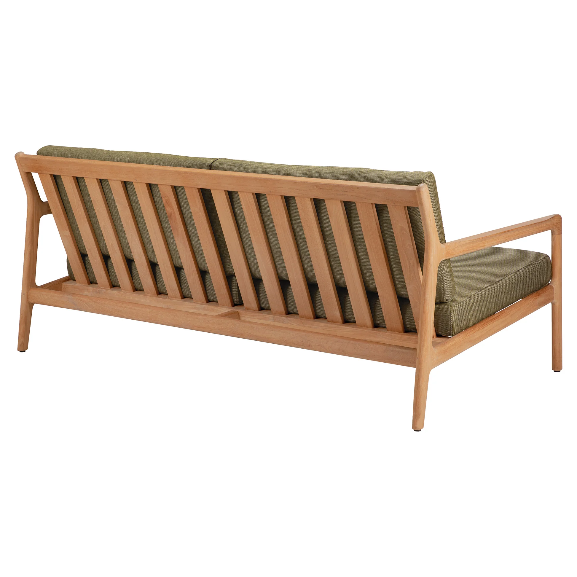 Jack Outdoor 2 Seater Sofa - Teak, Green - Image 3