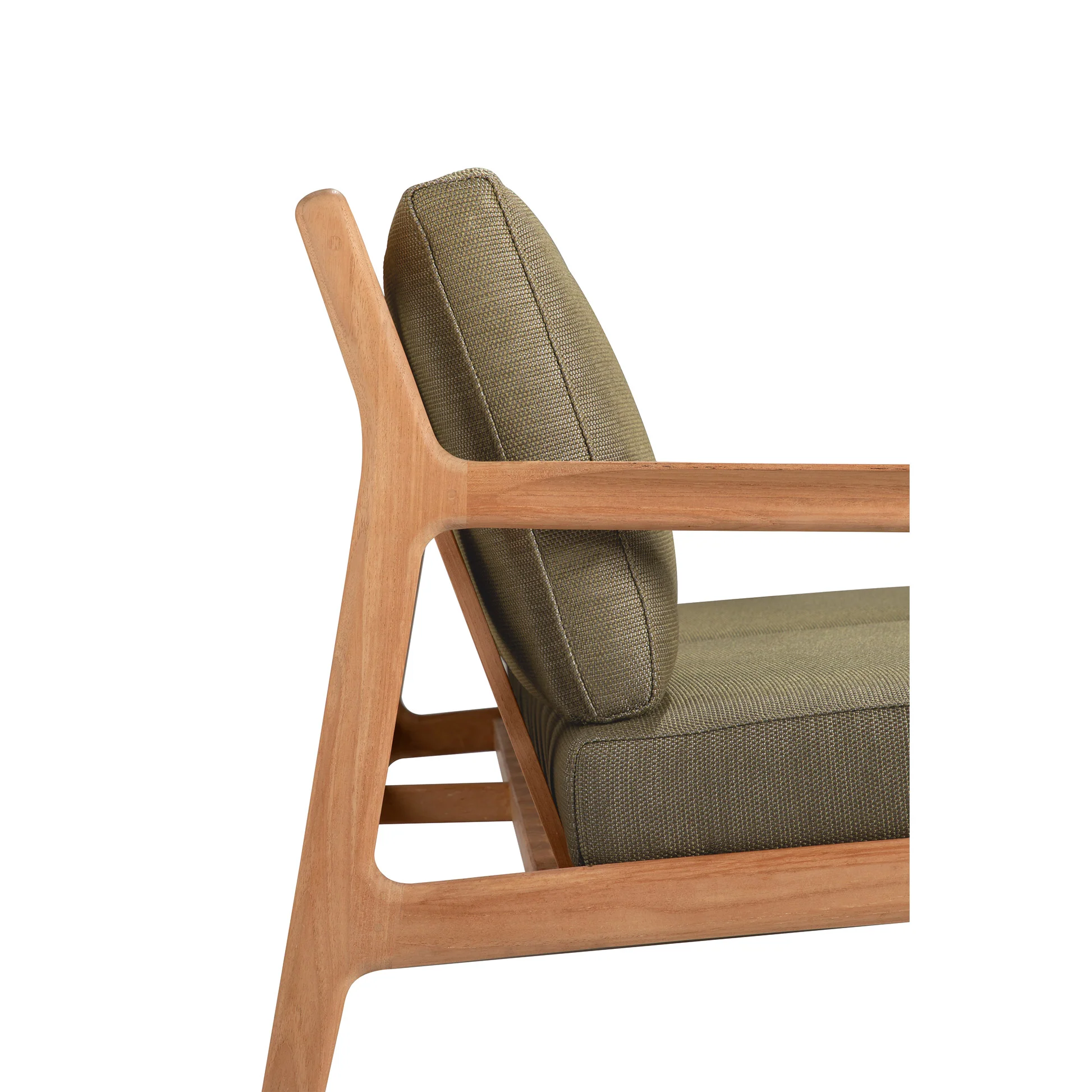 Jack Outdoor 2 Seater Sofa - Teak, Green - Image 4
