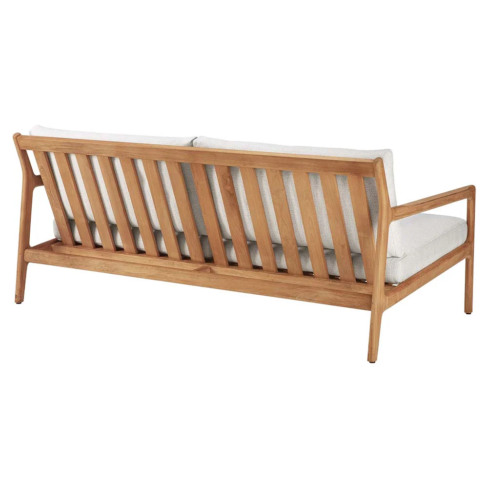 Jack Outdoor 2 Seater Sofa - Teak, Off White - Image 3