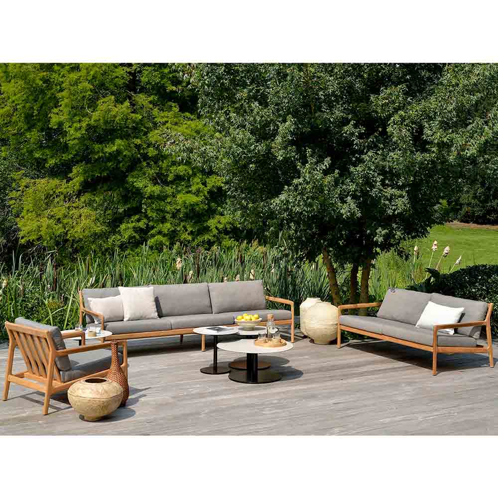 Jack Outdoor 3 Seater Sofa - Teak, Mocha - Image 4