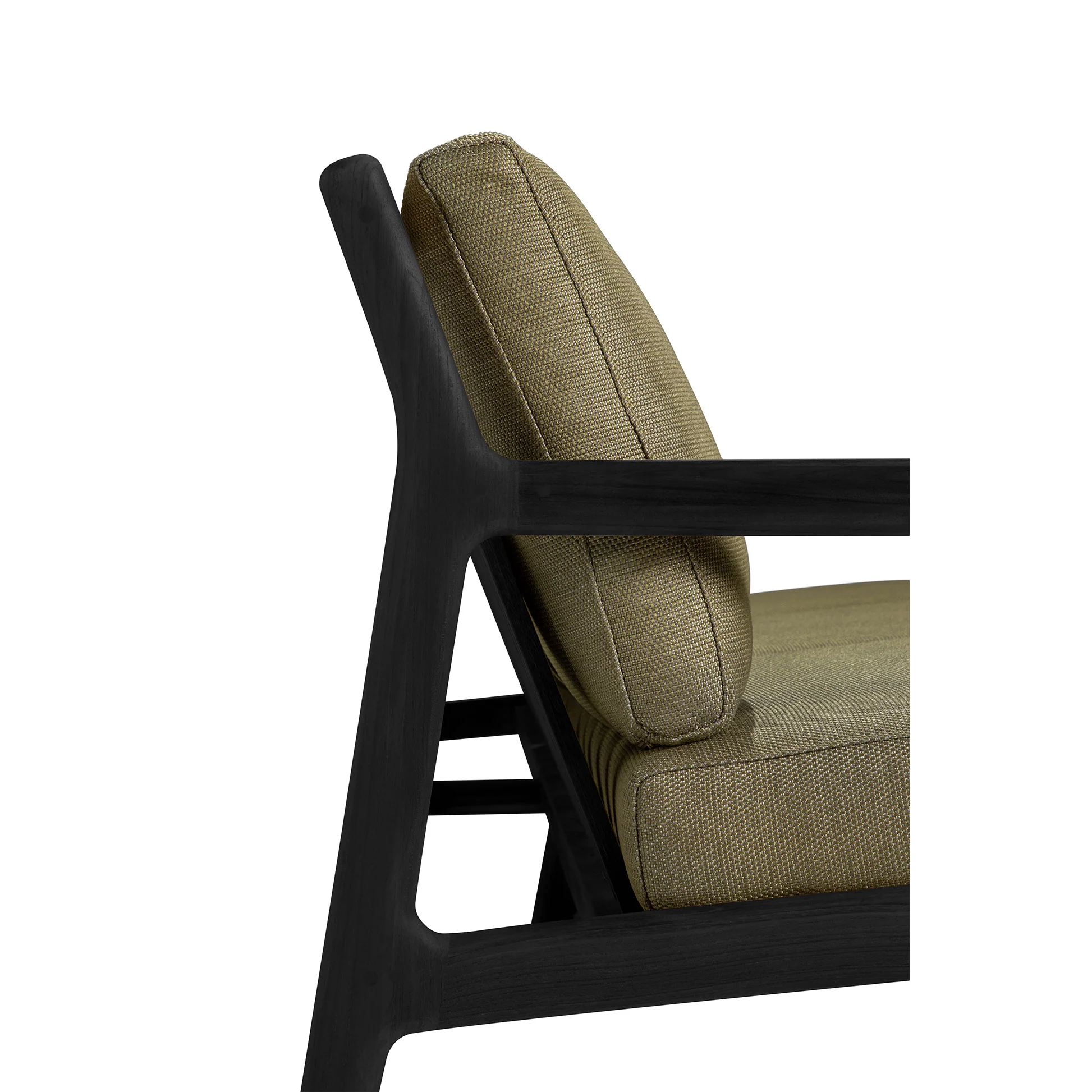 Jack Outdoor 3 Seater Sofa - Black Teak, Green - Image 4