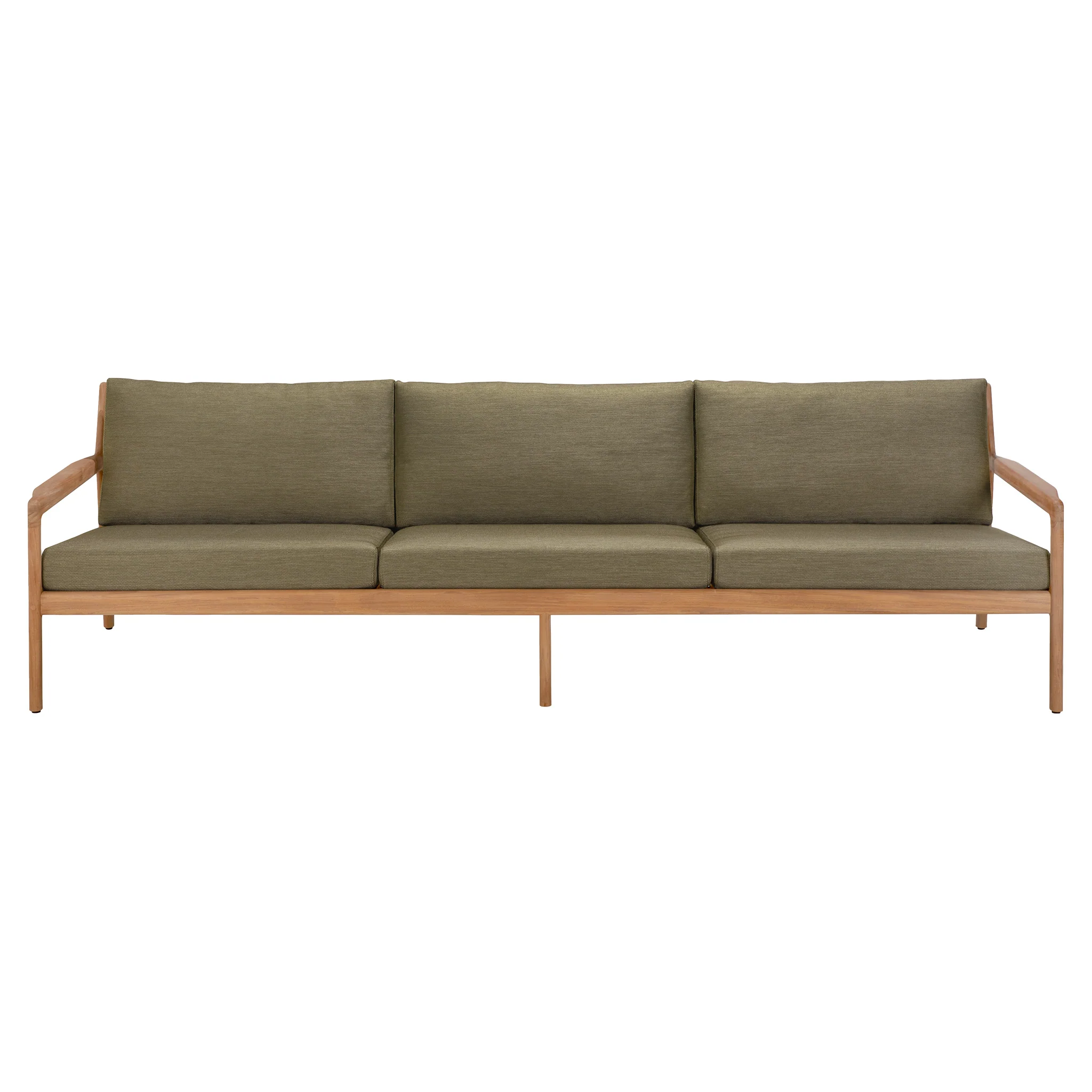Jack Outdoor 3 Seater Sofa - Teak, Green - Image 2