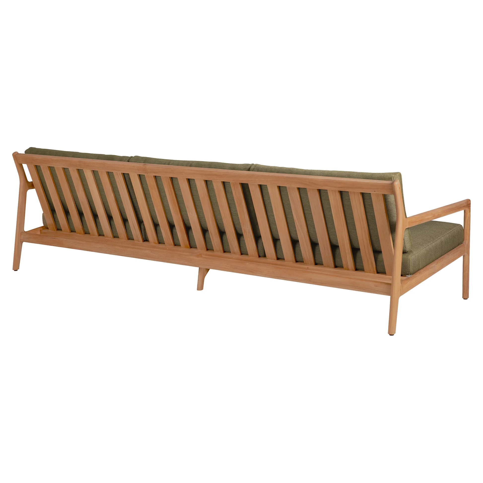 Jack Outdoor 3 Seater Sofa - Teak, Green - Image 3