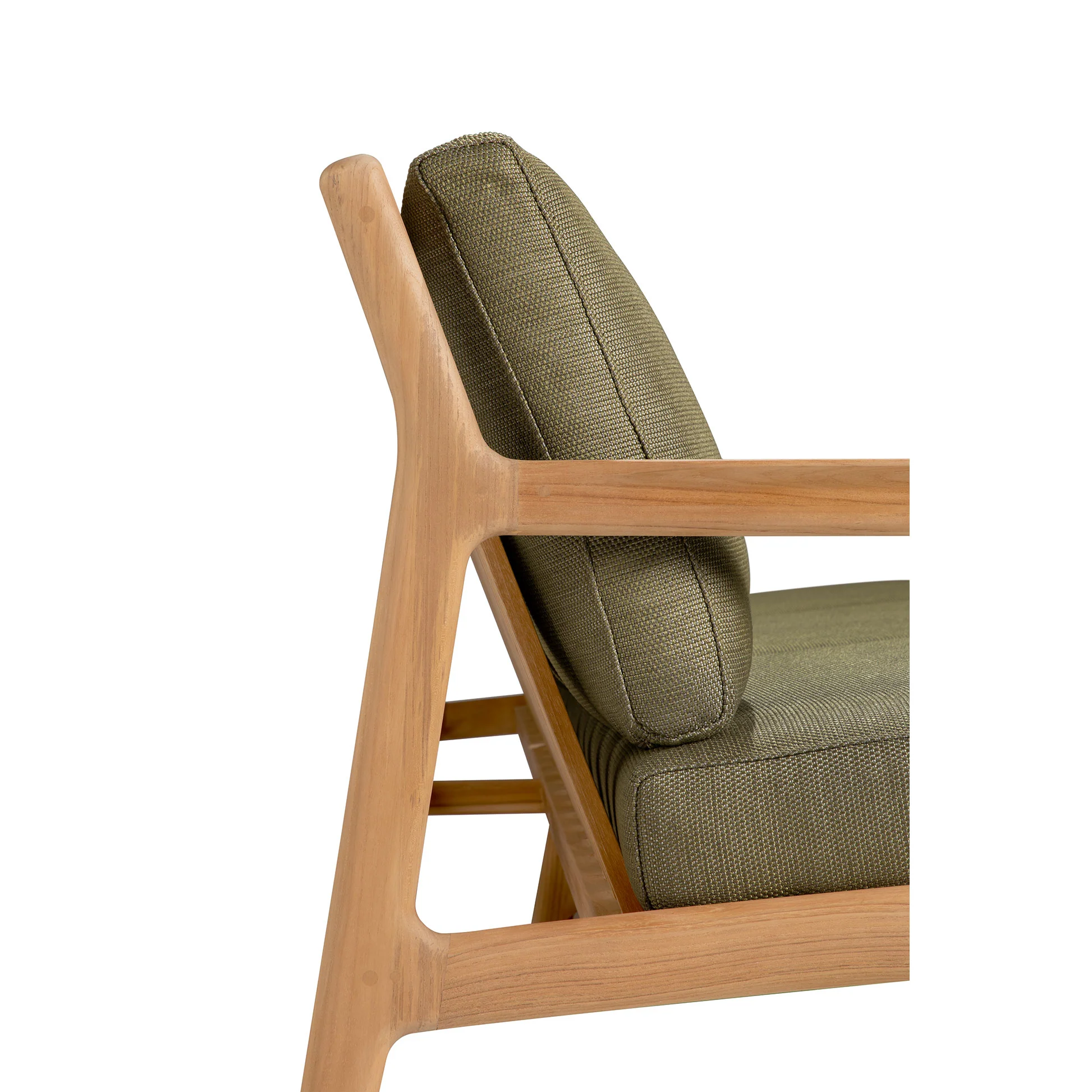 Jack Outdoor 3 Seater Sofa - Teak, Green - Image 4