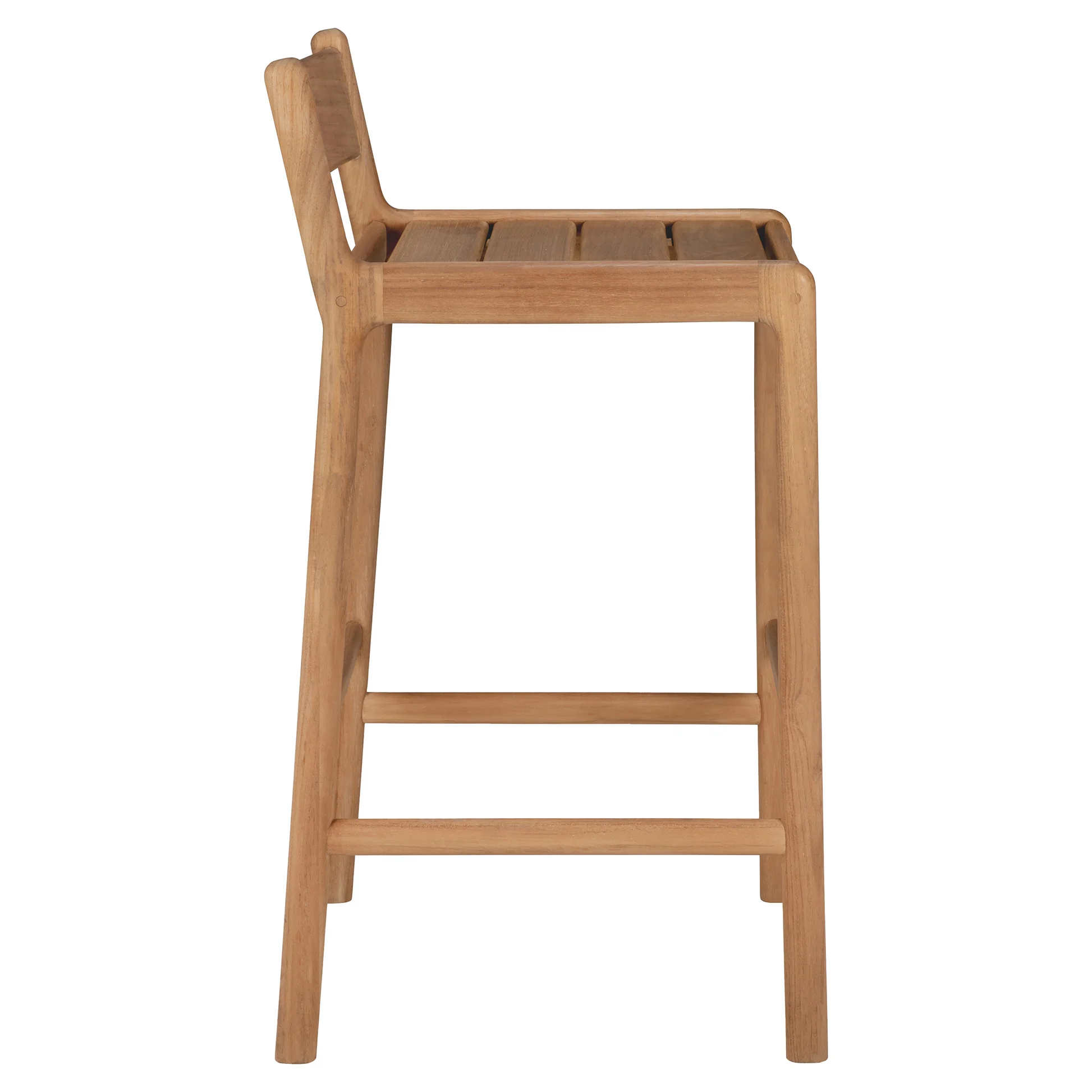 Jack Outdoor Bar Stool - Teak - Image 3