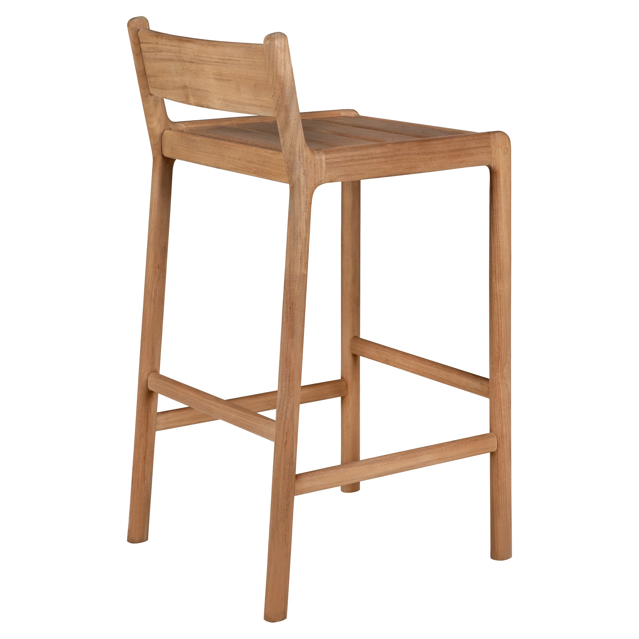 Jack Outdoor Bar Stool - Teak - Image 4