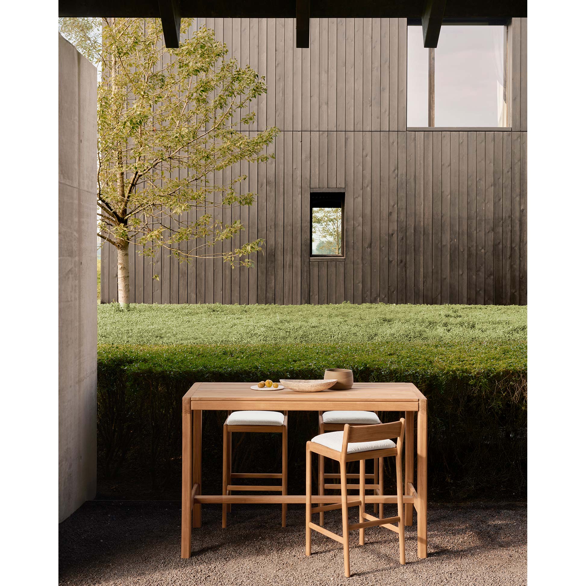 Jack Outdoor Bar Stool - Teak - Image 5