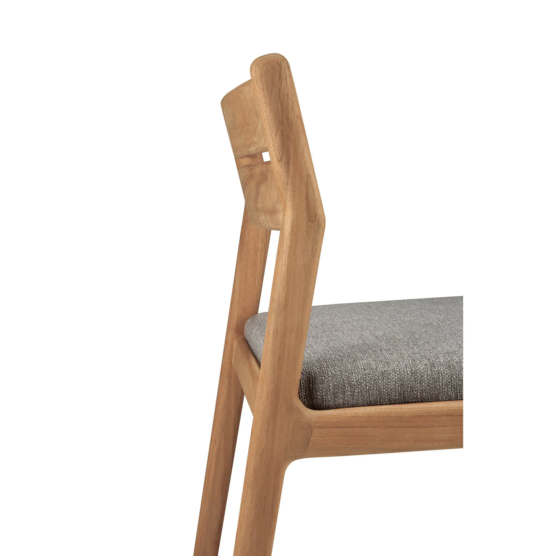 Jack Outdoor Dining Chair - Teak, Mocha Cushion - Image 2