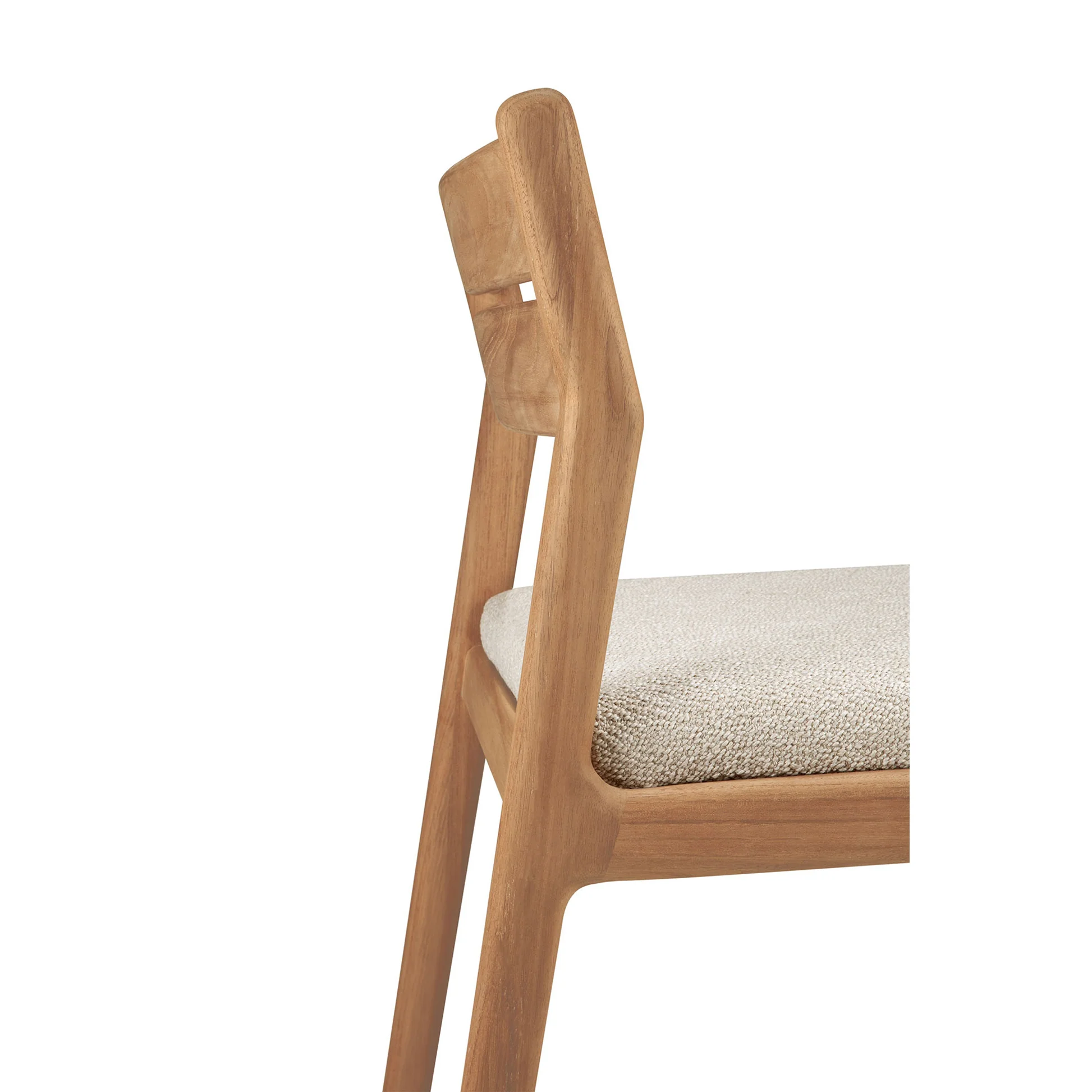 Jack Outdoor Dining Chair - Teak, Natural Cushion - Image 4