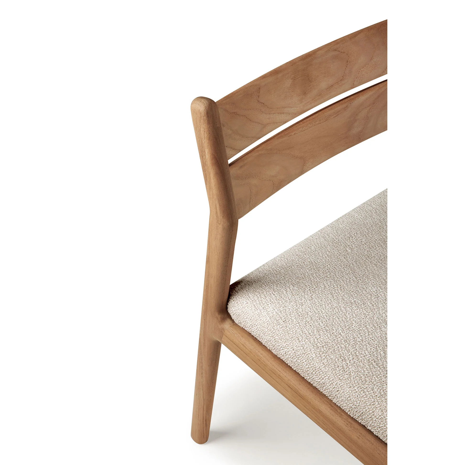 Jack Outdoor Dining Chair - Teak, Natural Cushion - Image 5