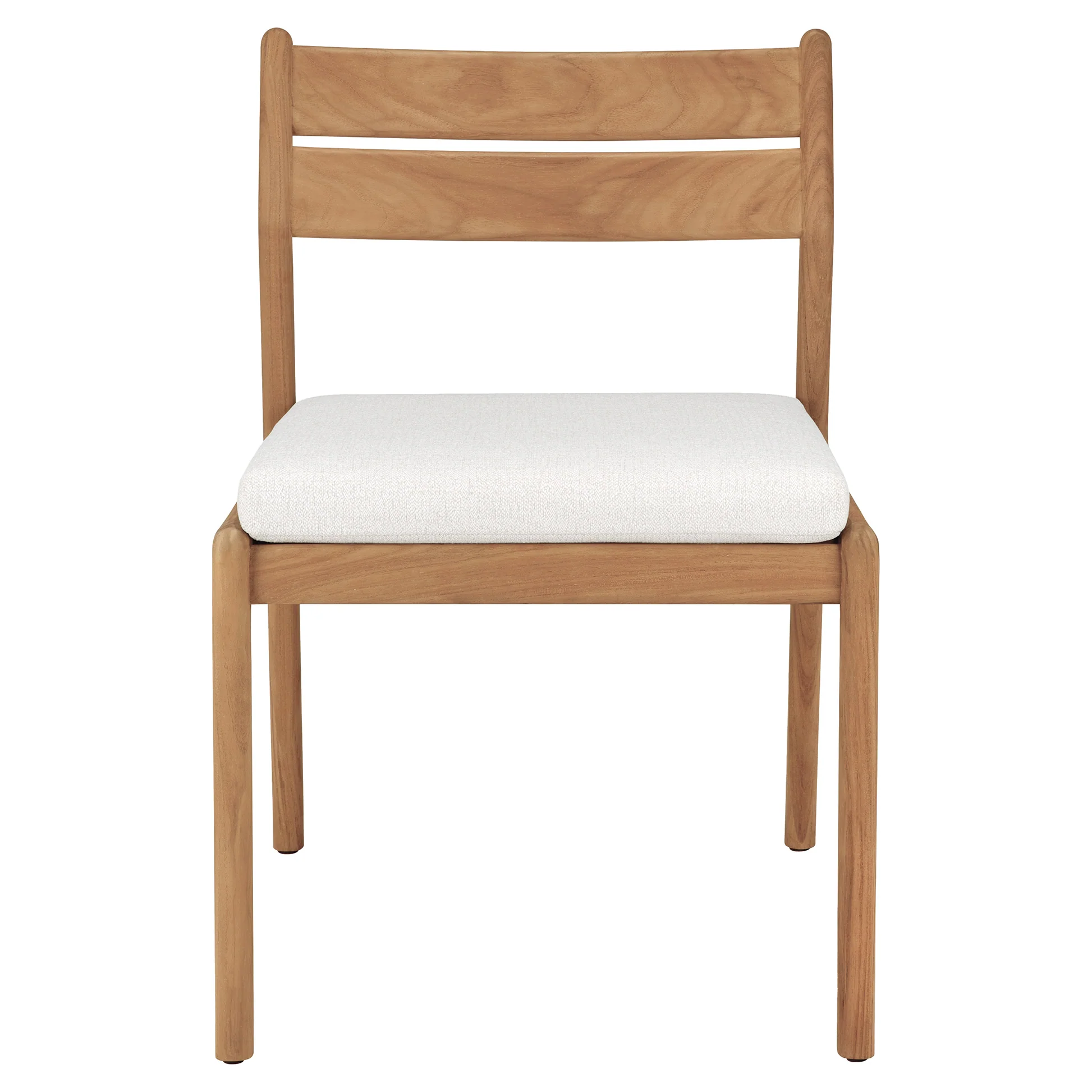 Jack Outdoor Dining Chair - Teak, Off White Cushion - Image 2