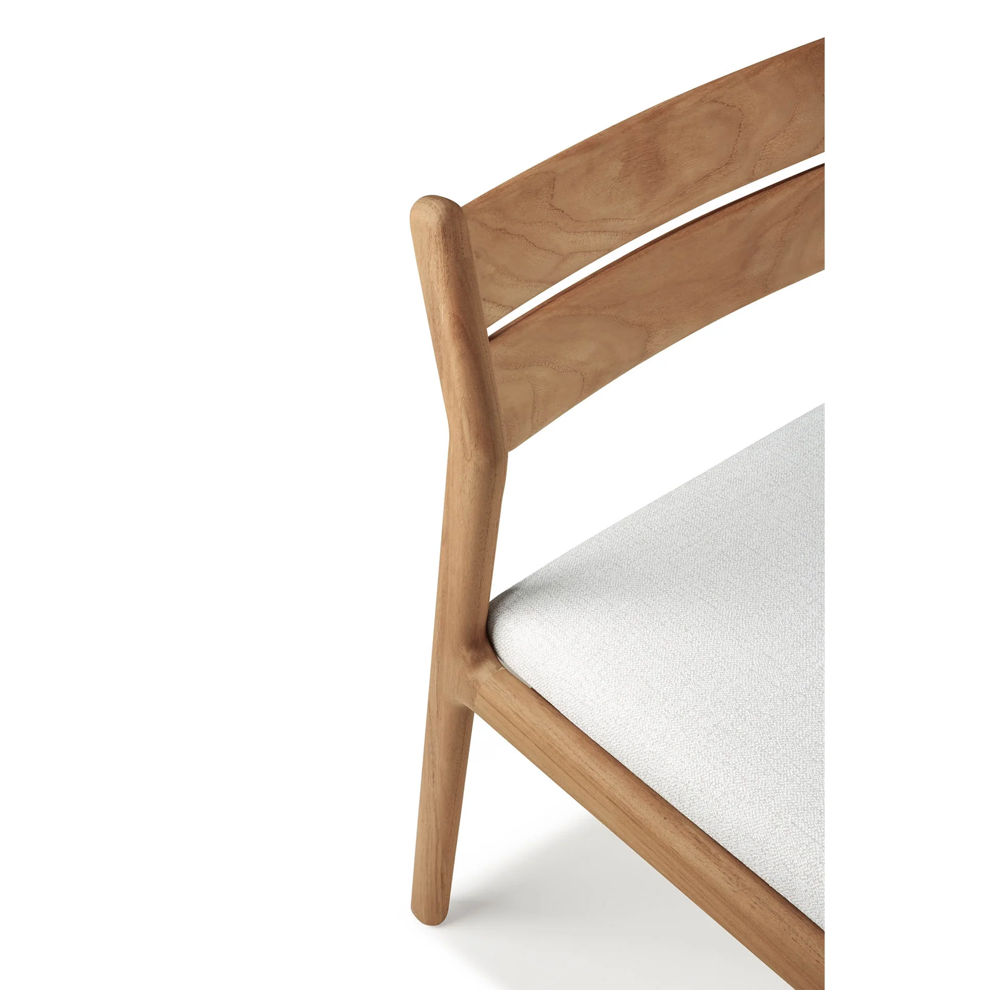Jack Outdoor Dining Chair - Teak, Off White Cushion - Image 5