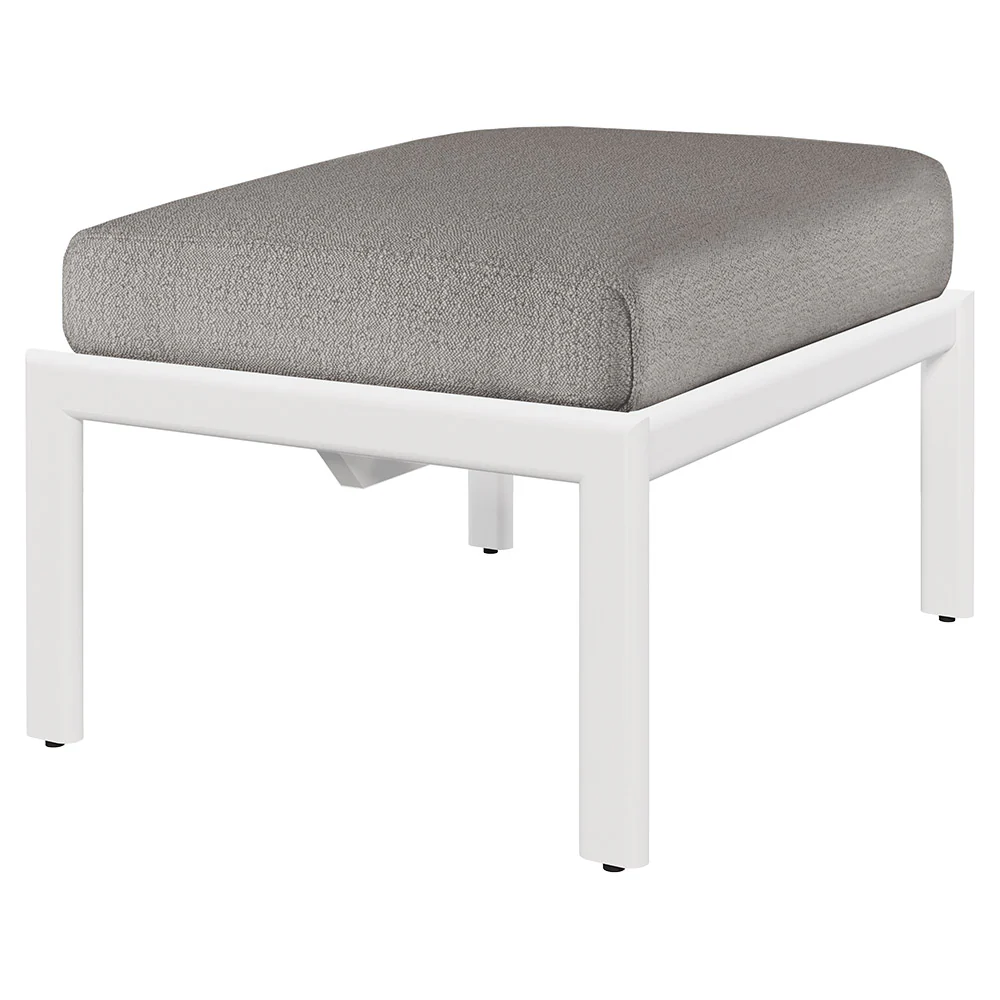 Jack Outdoor Footstool - Aluminum, Mocha - Image 2