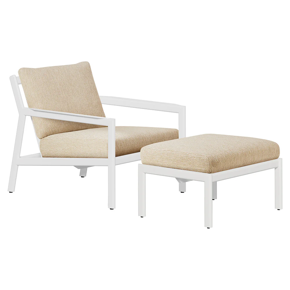 Jack Outdoor Footstool - Aluminum, Natural - Image 4