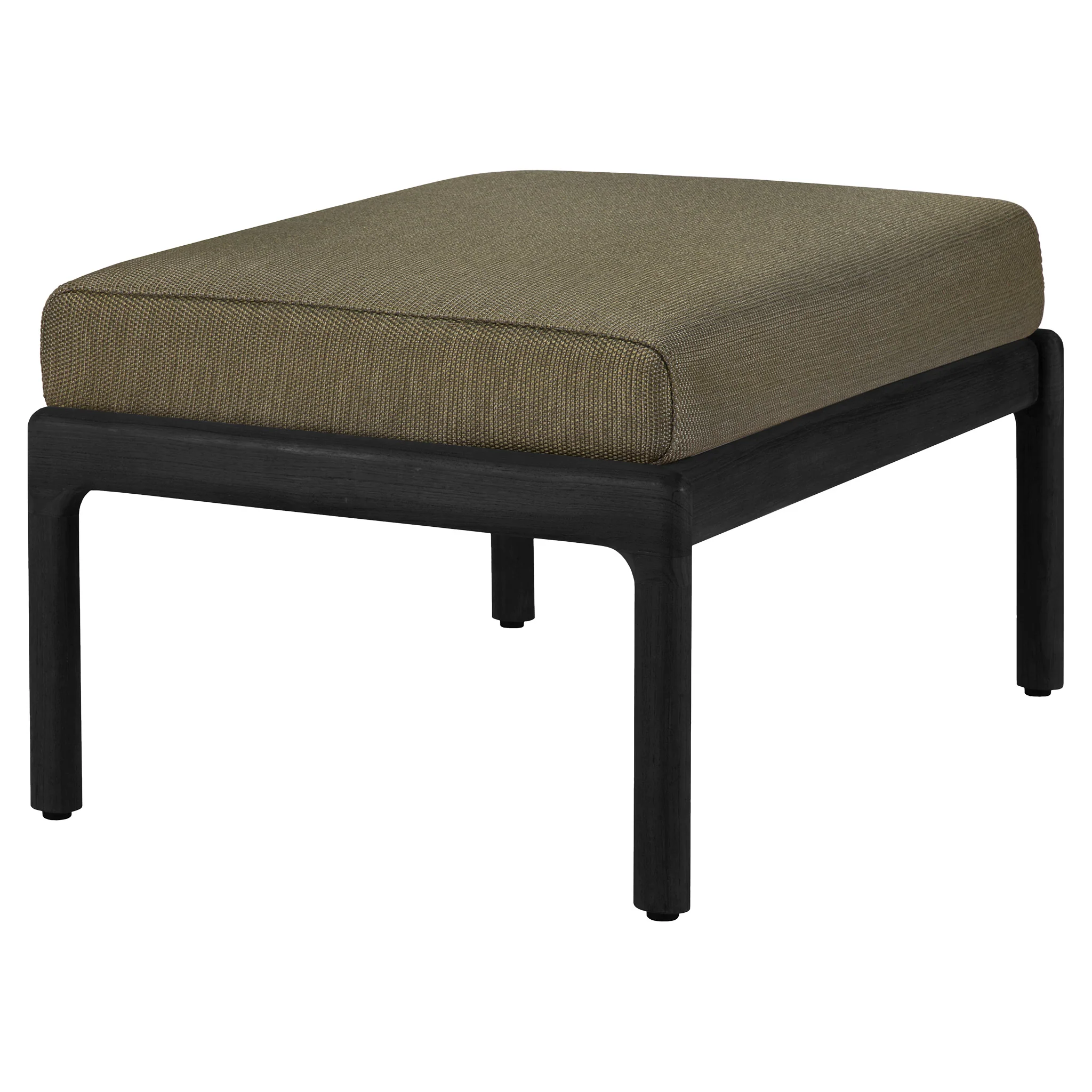 Jack Outdoor Footstool - Black Teak, Green - Image 2