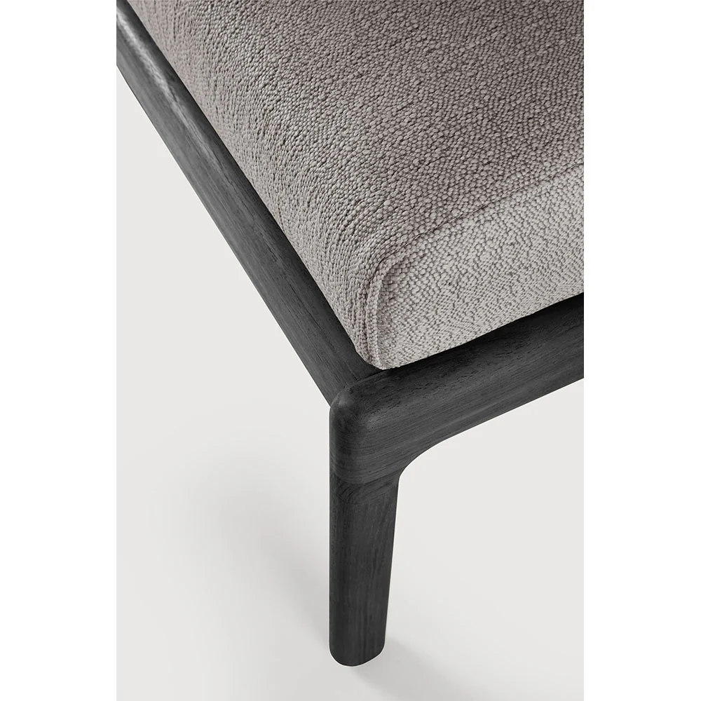 Jack Outdoor Footstool - Black Teak, Mocha - Image 4