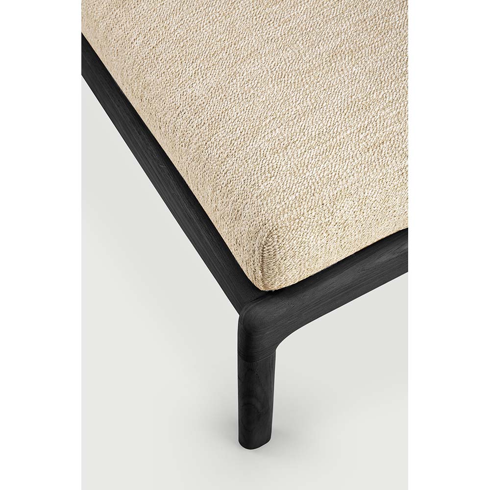 Jack Outdoor Footstool - Black Teak, Natural - Image 4