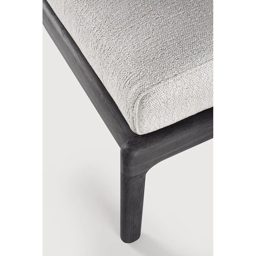 Jack Outdoor Footstool - Black Teak, Off White - Image 4