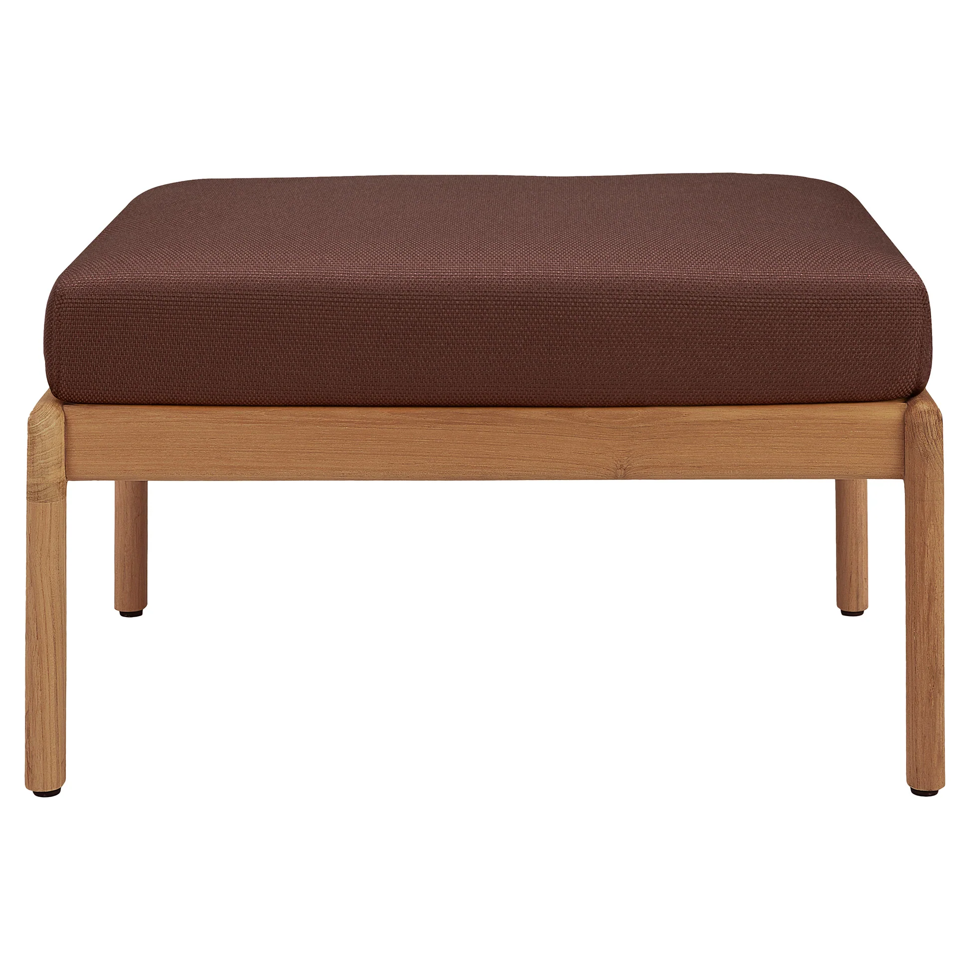 Jack Outdoor Footstool - Teak, Burgundy